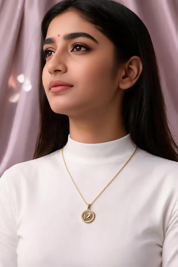 Ilanja_Gold_Swan_Circle_Pendant_for_Women