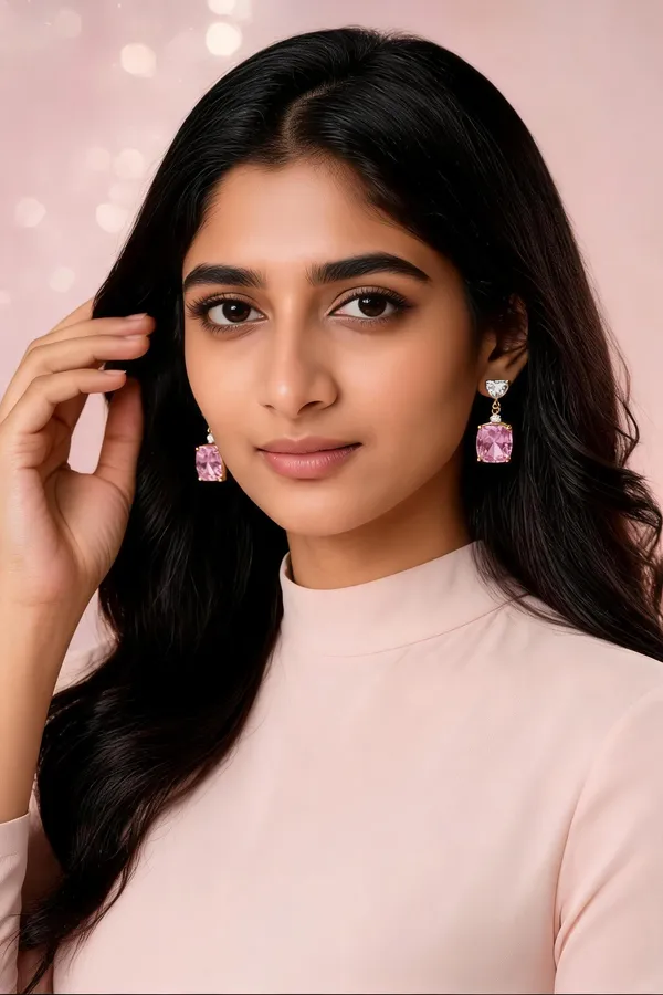 ILANJA_Golden_Pink_Heart_Drop_Earrings_for_Women