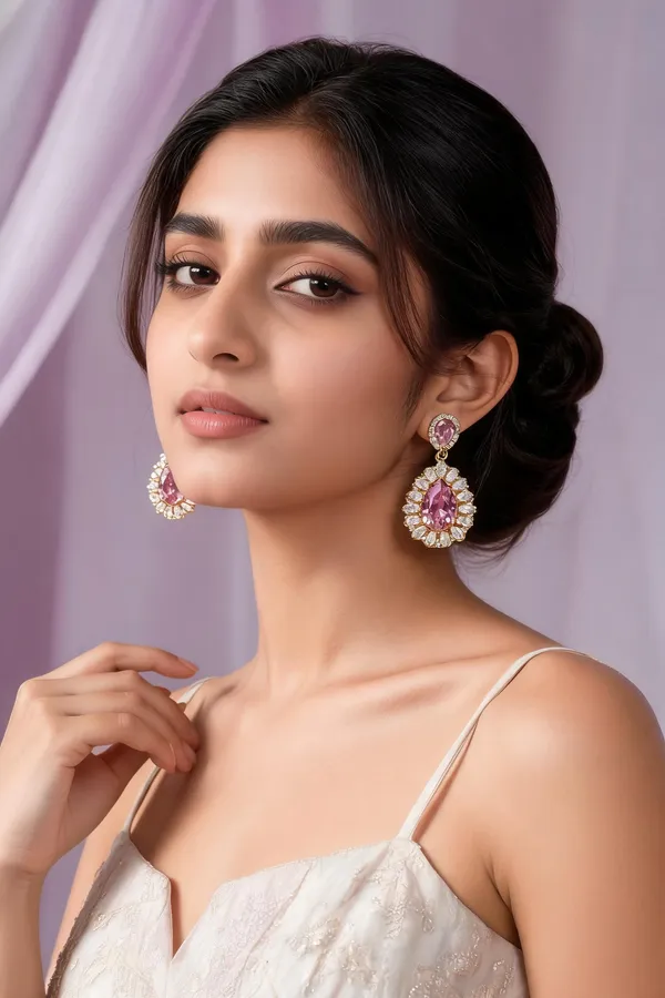Ilanja_Rainbow_Heart_Rose_Gold_Tone_Drape_Earrings_for_Women