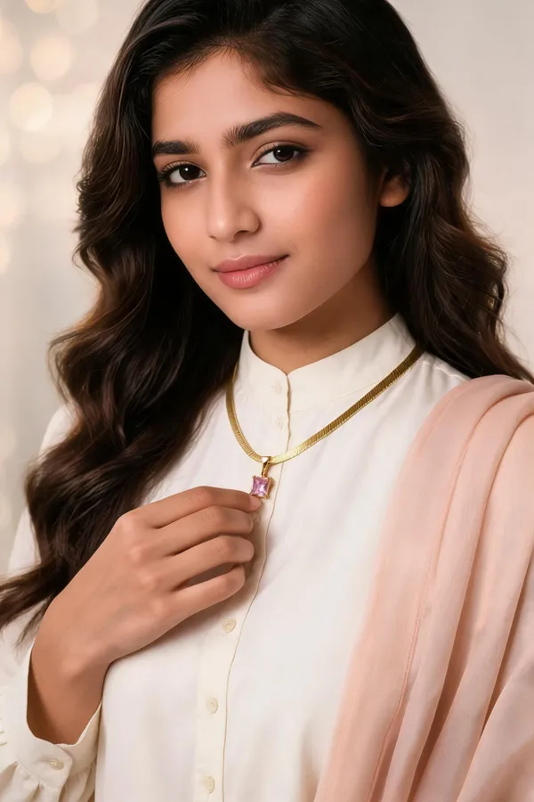Ilanja_Gold_Pink_Princess_Pendant_for_Women