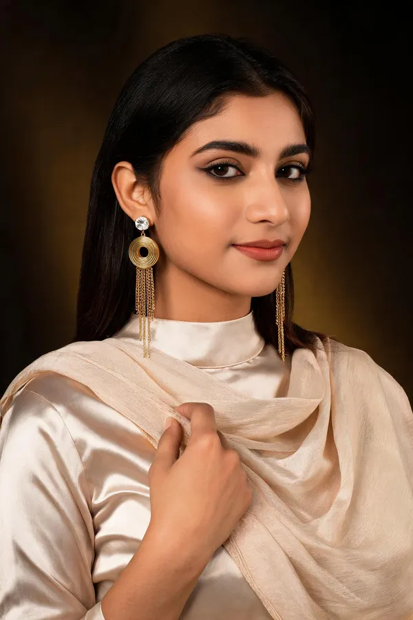 Ilanja_Golden_Orbit_Crystal_Tassel_Earrings_for_Women_18KT_GOLD_PLATED_finish_|ANTITARNISH_|WATERPROOF|MODERN_STYLE