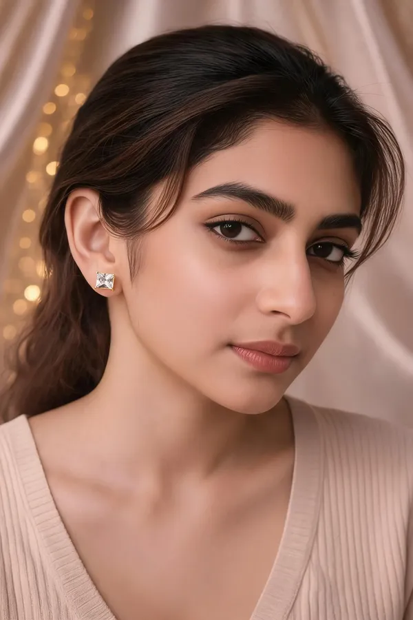 Golden_Silver_Square_Stud_Earrings_for_Women
