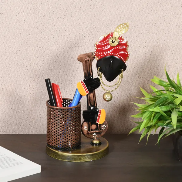 Multicolor_|_Krishna_Metal_Pen_Stand_For_Office_Table_Stylish_|_Pencil_Holder_|_Cute_Stationary_Desk_Organizer_|