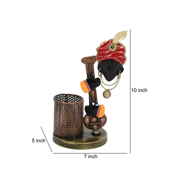 Multicolor_|_Krishna_Metal_Pen_Stand_For_Office_Table_Stylish_|_Pencil_Holder_|_Cute_Stationary_Desk_Organizer_|