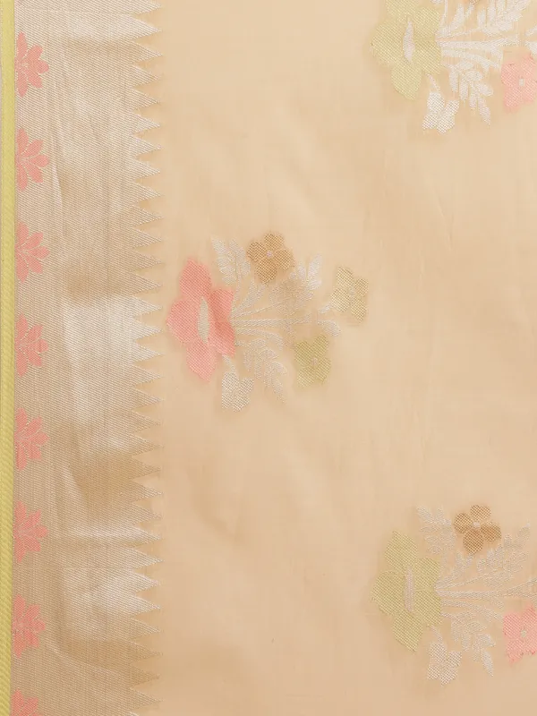 Beige_Masrise_Cotton/Cotton_Banarasi_Sarees_For_Women