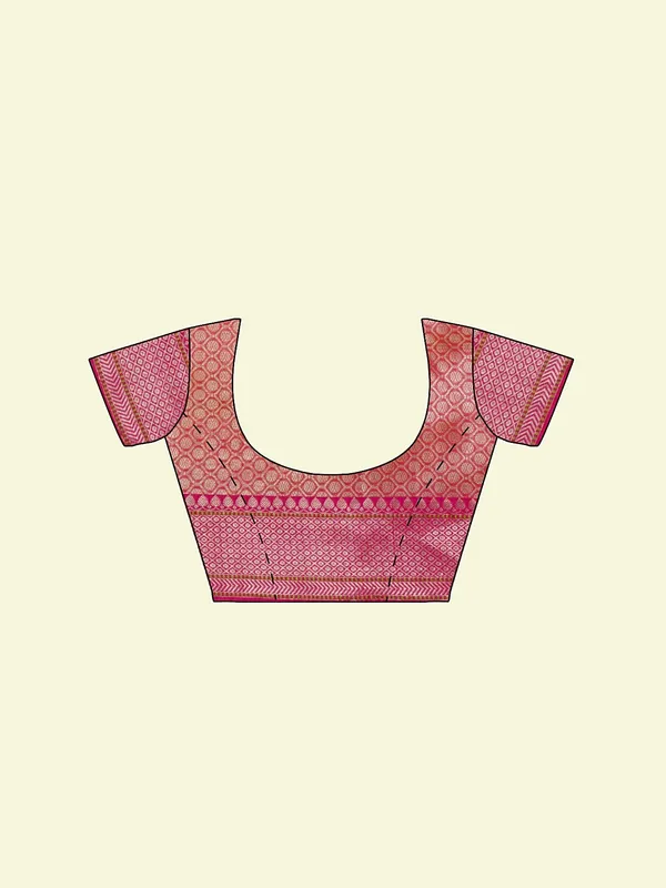 Orange_Cotton_Blend_Banarasi_Sarees_For_Women
