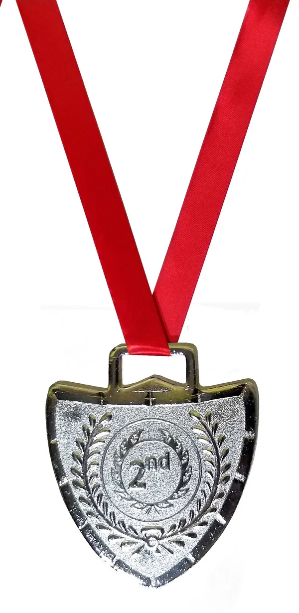 Pack_Of_12_Shield_Medals_|_With_Satin_Ribbon_|_Size_-_2.5_Inch_Dia_|_Silver