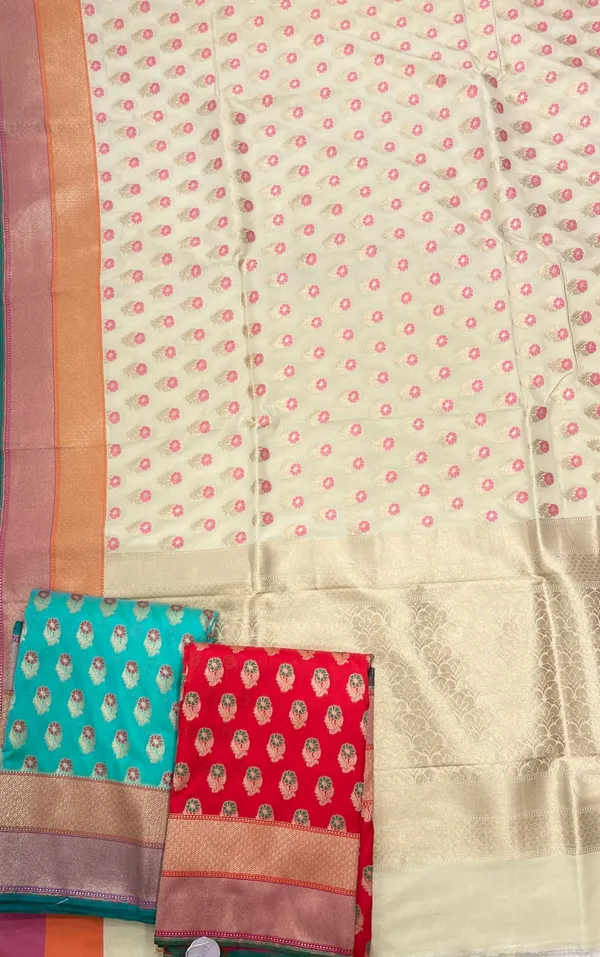 Humairah_Presents_Off-white_Katan_Silk_Floral_Zari_Mina_Booti_with_Banarasi_2D_Zari_Border_and_Floral_Pallu_with_Off-white_Blouse