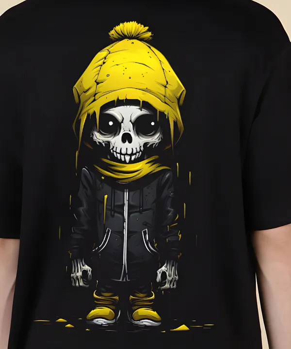 Black_Oversized_Printed_Half_Sleeve_Cotton_T-Shirt_For_Men