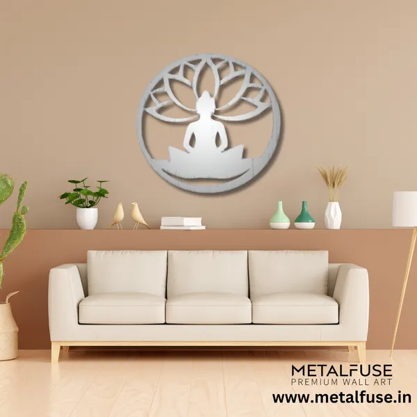 Metal_Wall_Art_for_Home_Decoration__|_Buddha_Lotus_Flower__|_Silver