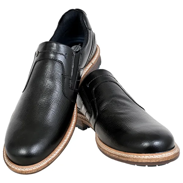 Black_Leather_Textured_Formal_Slip-On_Shoes