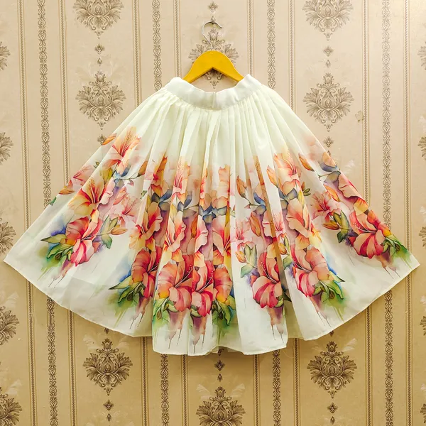 Pink_Georgette_Silk_Ruffle_Sleeve_Top_and_Printed_Lehenga_Choli_Set