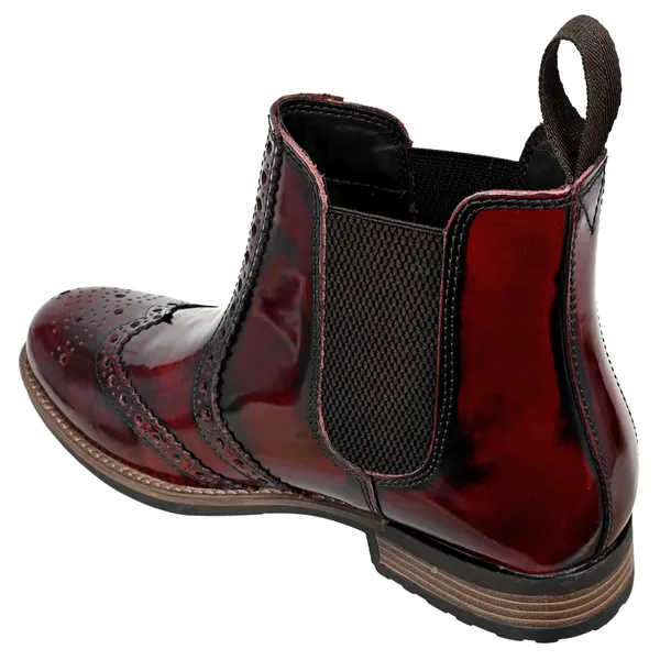 Burgundy_Genuine_Leather_Men's_brogue_Chelsea_Boots_For_Casual_&_Party_Wear