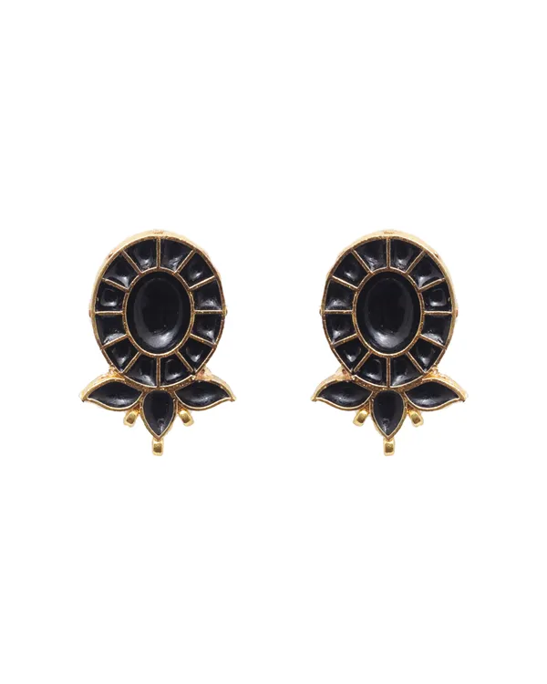 White_and_black_meena__kundan_necklace_set