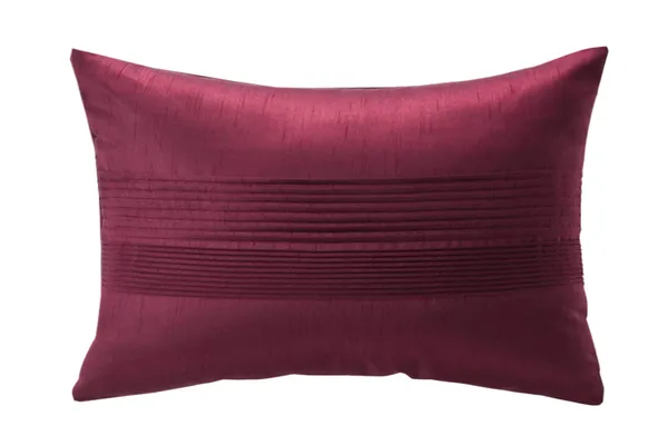 Pack_of_2_Pieces_Polysilk_Maroon_Pleated_Cushion_&_Pillow_Cover_for_Living_Room_and_Bedroom