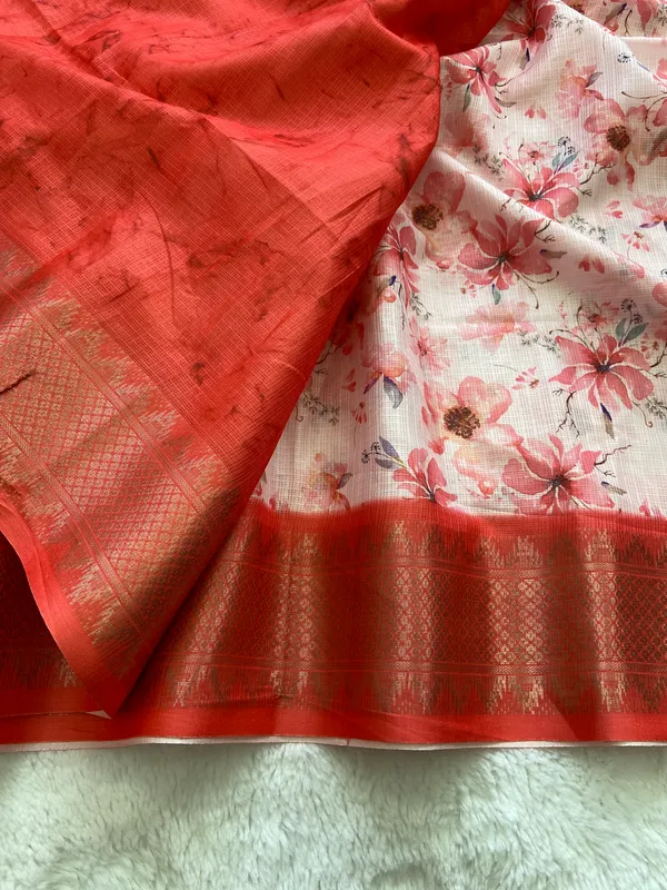 Alka_Red_–_Aesthetic_Edit_for_You_|_Soft_Kota_Saree_with_Print,_Pallu_&_Contrast_Print_Blouse_with_Tassels