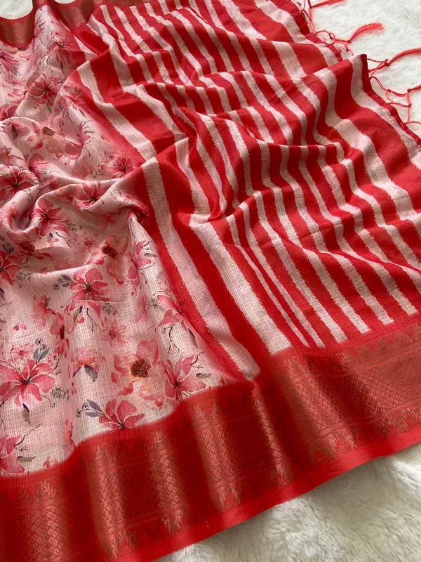 Alka_Red_–_Aesthetic_Edit_for_You_|_Soft_Kota_Saree_with_Print,_Pallu_&_Contrast_Print_Blouse_with_Tassels