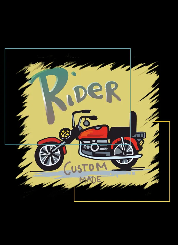 TOFFTEES_Black_Rider_Half_Sleeves_T-Shirt_|_HD_Print_With_100%_Cotton