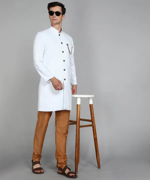 Solid_White_Cotton_Blend_Nawabi_With_Paijama