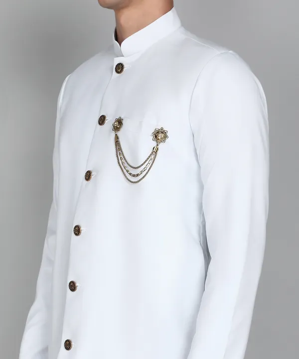 Solid_White_Cotton_Blend_Nawabi_With_Paijama