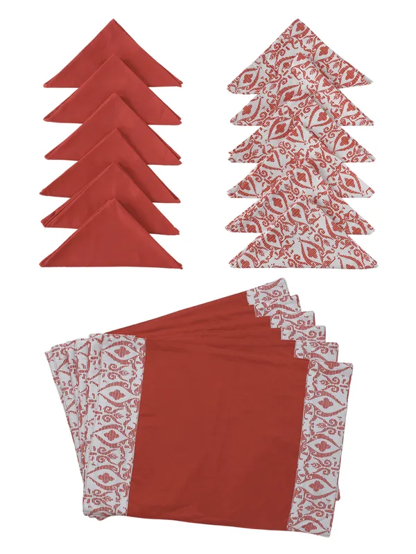 Pack_for_18_Pieces_Cotton_Coral_Abstract_Printed_Place_Mat_With_Napkin_Set_for_Dining_and_Center_Table