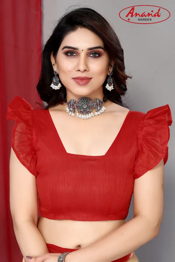 Embellished,_Striped,_Self_Design_Bollywood_Satin_Saree_(Red)
