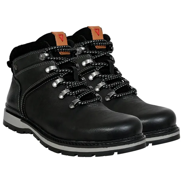 Black_Leather_Round_Toe_Mid_Top_Lace-Up_Boots