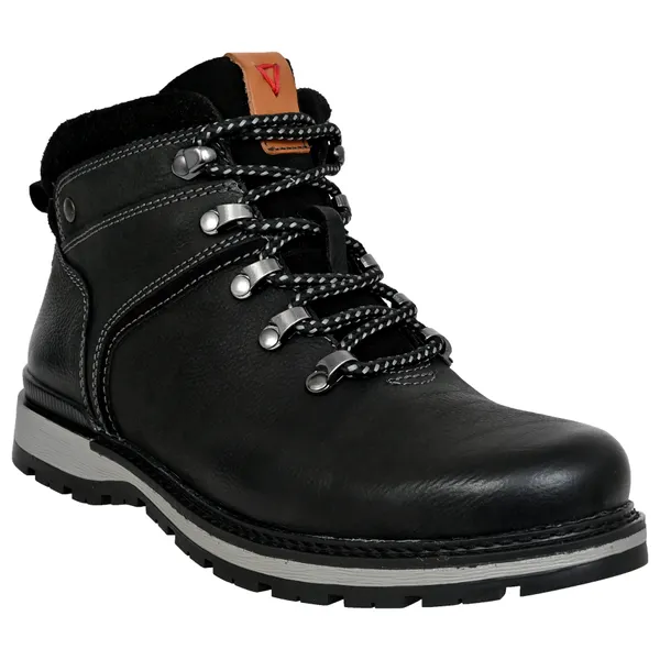 Black_Leather_Round_Toe_Mid_Top_Lace-Up_Boots