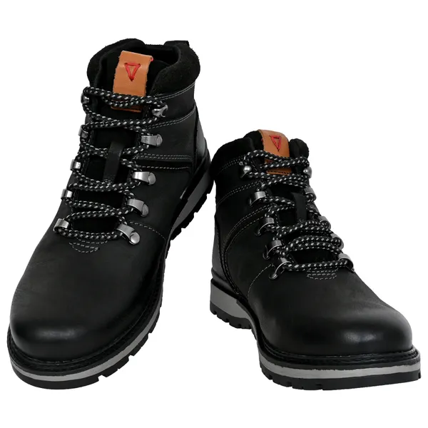 Black_Leather_Round_Toe_Mid_Top_Lace-Up_Boots