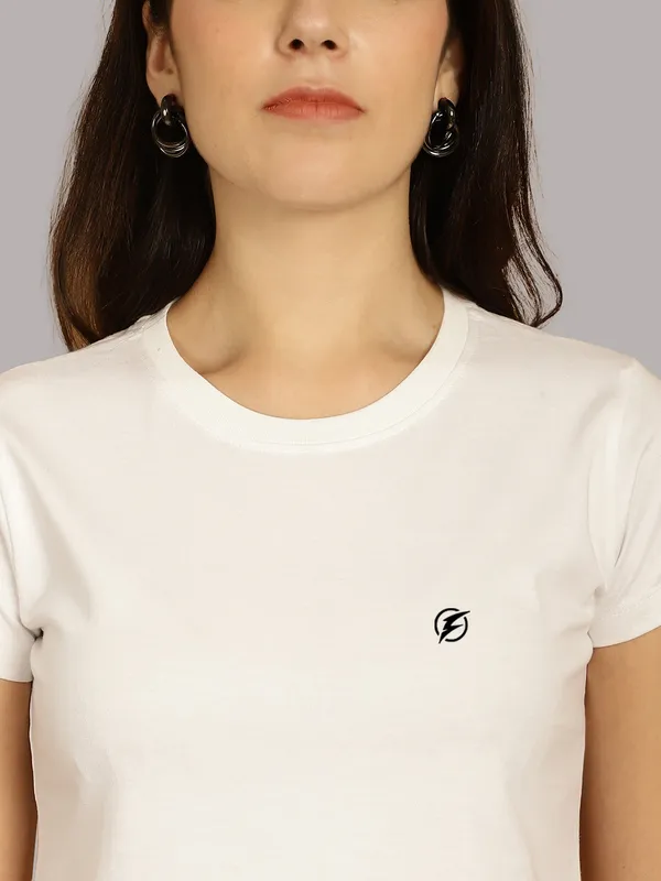 Pack_of_2_White_&_Mustard_Cotton_Round_Neck_T-Shirt_For_Women