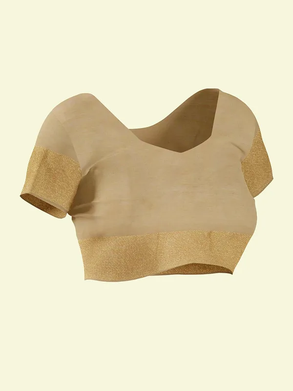 Beige_Cotton_Blend_Banarasi_Sarees_For_Women