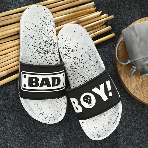 White_Silicon_Strap_And_Pvc_Slip_On_Sliders_For_Men