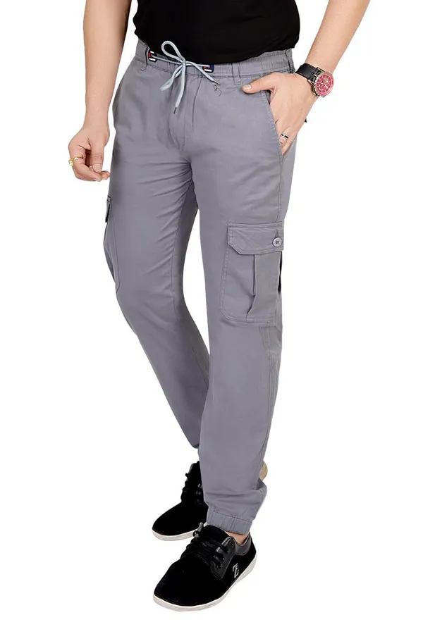 Grey_Solid_7_Pocket_Cargo_Joggers_For_Men