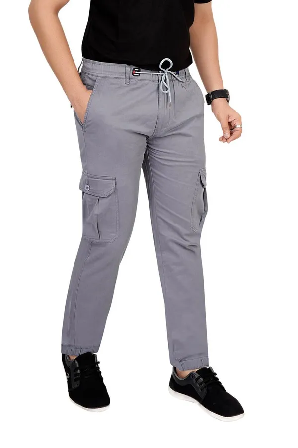 Grey_Solid_7_Pocket_Cargo_Joggers_For_Men