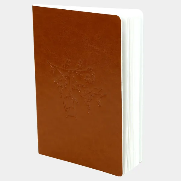 Handmade_Travel_Diary_Gift_For_Men_Women_Faux_Leather_Tree_Bird_Pattern_Embossed_A5_Size_160_pages_For_Office_Journal_Writing_Notebook_Compact_Size_Easy_To_Carry_Tan