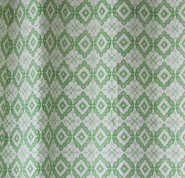 Pack_of_2_Cotton_Pear_Green_Interlocking_Diamond_Collection_Eyelet_Curtainfor_Window_and_Door