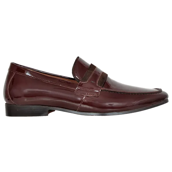 Burgandy_Patent_Leather_Formal_Penny_Loafers