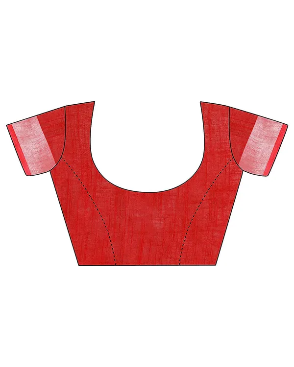 Electric_Blue_&_Red_women's_Handloom_Bhagalpuri_Cotton_Slub_Blend_Two_Dye_Saree_With_Running_Unstitched_Blouse_Piece