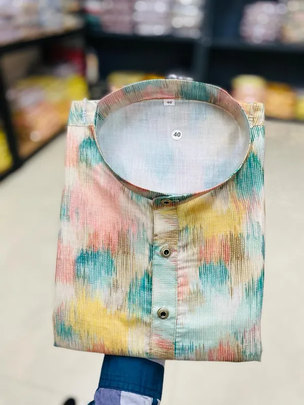 Trendy_Digital_Printed_Kurta_Men'S_Magic_Fabric_Only_Kurta