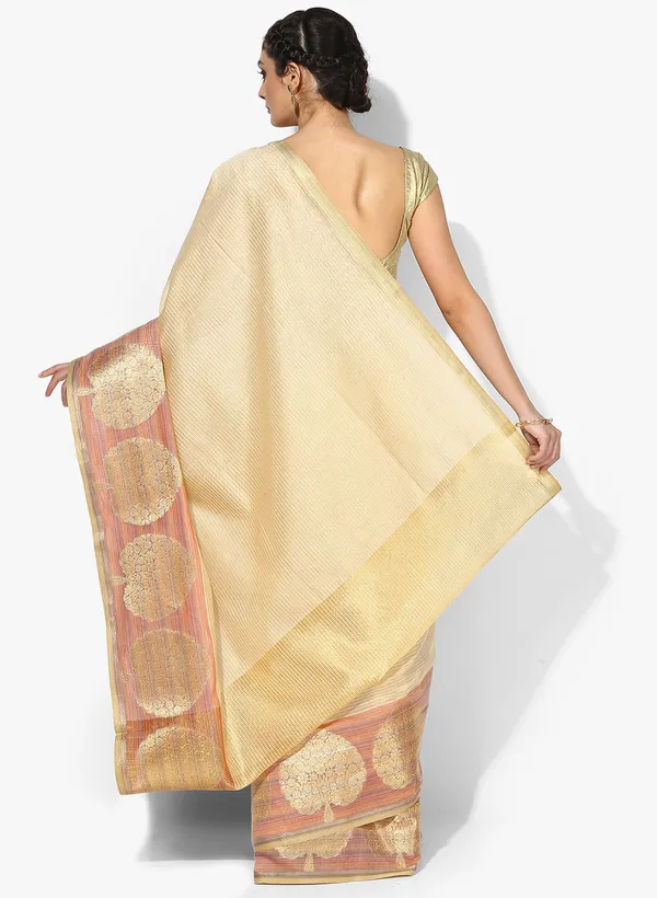 Off_White_Silk_Blend_Banarasi_Sarees_For_Women