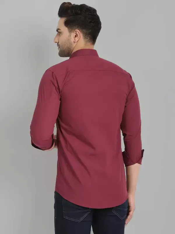 Maroon_Color_Solid_Shirt
