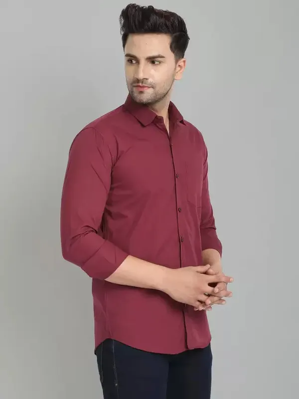Maroon_Color_Solid_Shirt