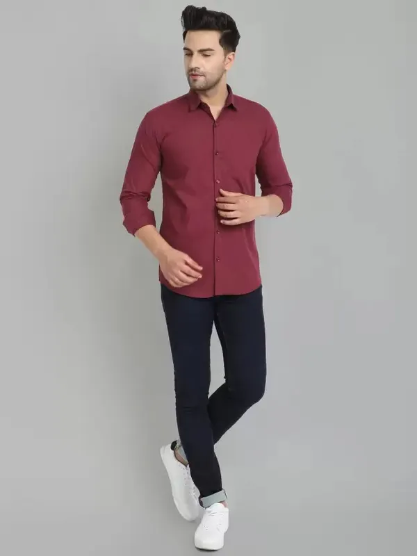 Maroon_Color_Solid_Shirt