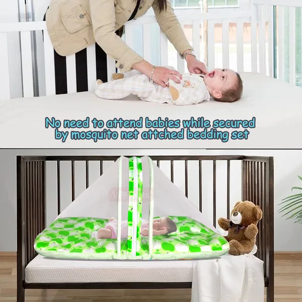 Cheeky_Cheeky_Baby_Bedding_Set_with_Mosquito_net_and_Pillow_(Green)