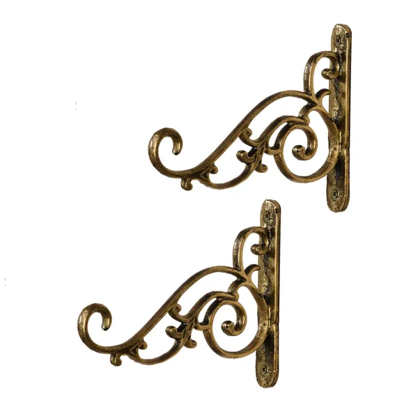 Pack_Of_2_Hand_Forged_Metal_Antique_Golden_Wall_Bracket_For_Hanging