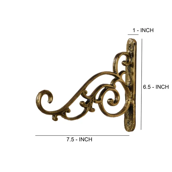 Pack_Of_2_Hand_Forged_Metal_Antique_Golden_Wall_Bracket_For_Hanging