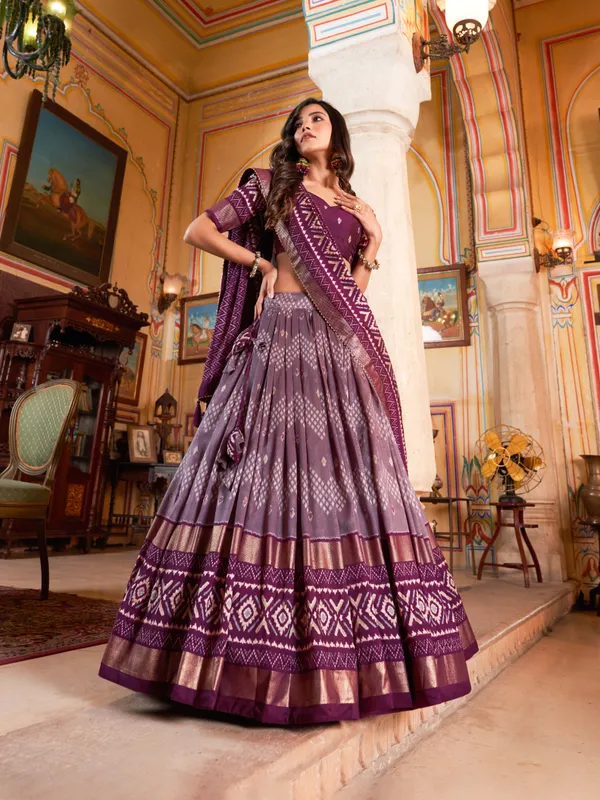 Wine_Premium_&_Elegant_Dola_Silk_Lehenga_Choli_For_Women