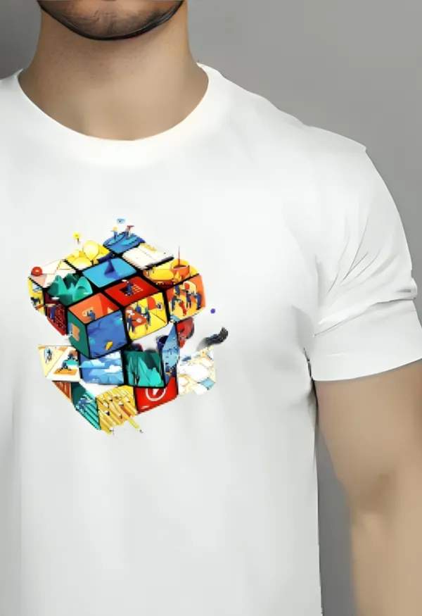 White_Printed_Half_Sleeve_Cotton_T-Shirt_For_Men