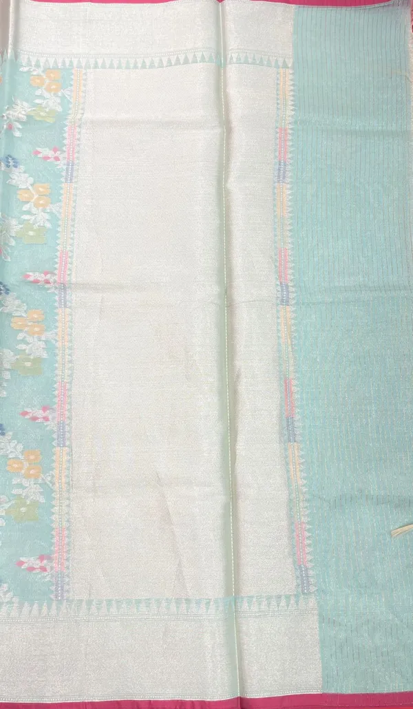 Sea_Green_Masrise_Cotton/Cotton_Banarasi_Sarees_For_Women