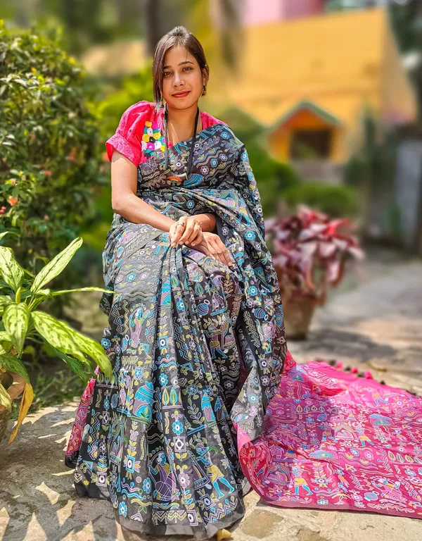 Black_Printed_Bollywood_Pure_Cotton_Silk_Saree